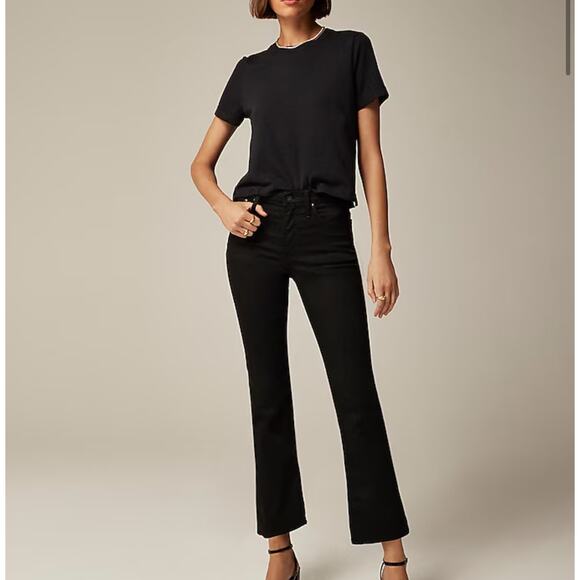 J. Crew Mid-rise kickout jean black size 33 - Picture 1 of 5